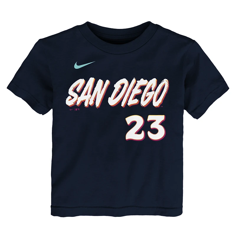 Toddler Nike Fernando Tatis Jr. Obsidian San Diego Padres 2026 City Connect Name & Number T-Shirt