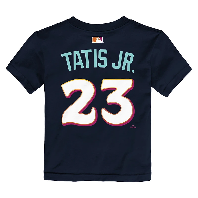 Toddler Nike Fernando Tatis Jr. Obsidian San Diego Padres 2026 City Connect Name & Number T-Shirt