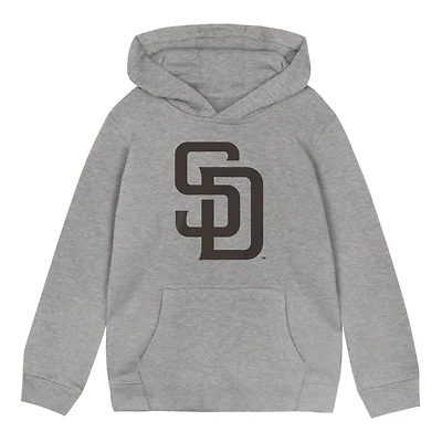 Sweat à capuche en polaire gris Outerstuff pour tout-petits, avec logo principal des Padres de San Diego