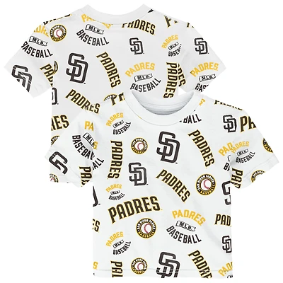 Toddler Outerstuff  White San Diego Padres Run Down T-Shirt