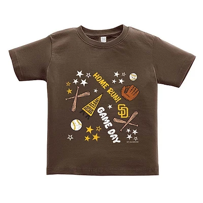 Toddler Soft as a Grape  Brown San Diego Padres Home Run T-Shirt