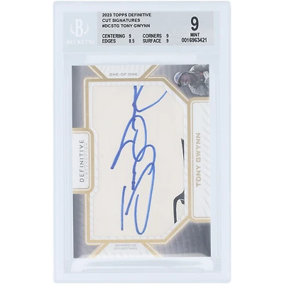 Tony Gwynn San Diego Padres Autographed 2023 Topps Definitive Cut Signatures #DCS-TG #1/1 BGS Authenticated 9 Card - 9,9,8.5,9 Subgrades