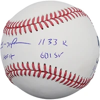 Balle de baseball autographiée par Trevor Hoffman des Padres de San Diego avec plusieurs inscriptions