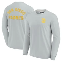 Unisex Fanatics Gray San Diego Padres Elements Super Soft Long Sleeve T-Shirt