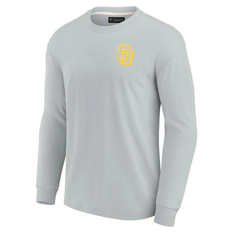Unisex Fanatics Gray San Diego Padres Elements Super Soft Long Sleeve T-Shirt