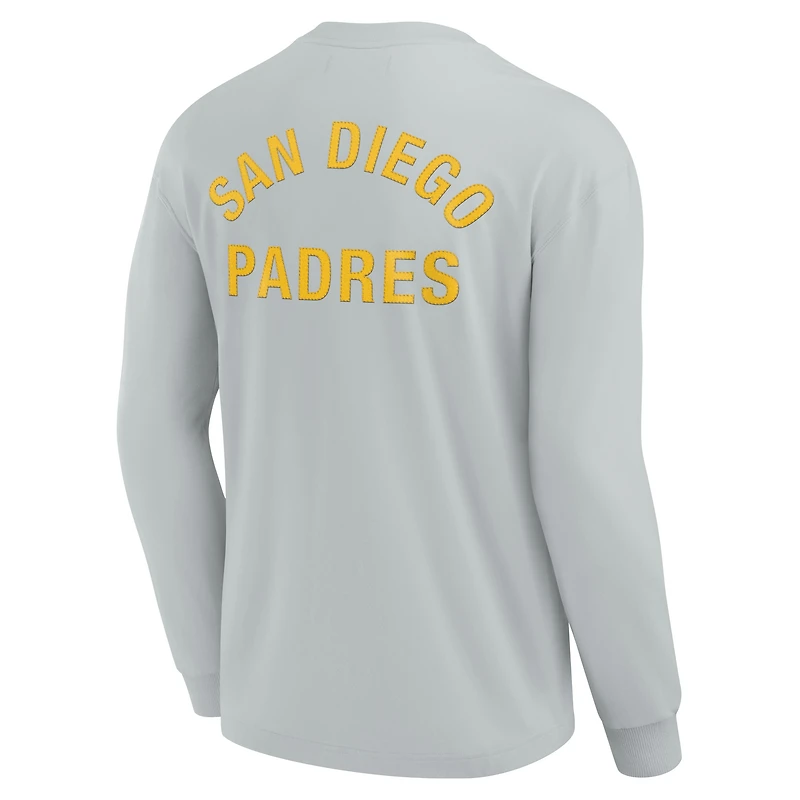 Unisex Fanatics Gray San Diego Padres Elements Super Soft Long Sleeve T-Shirt