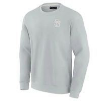 Unisex Fanatics Gray San Diego Padres Super Soft Pullover Crew Sweatshirt