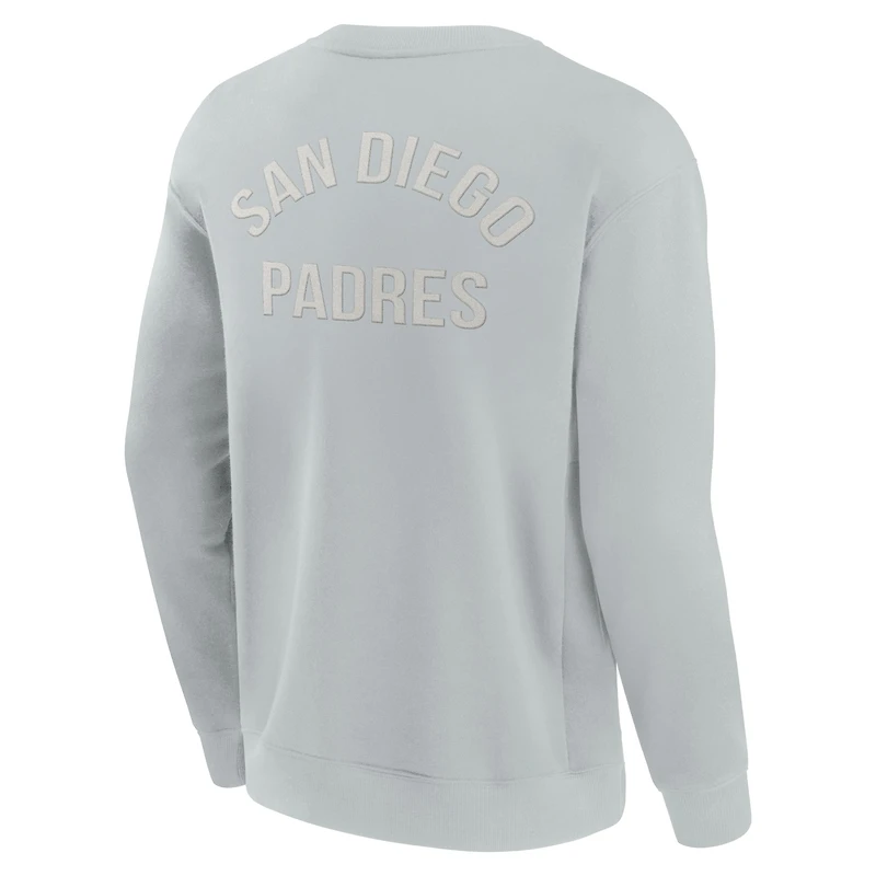 Unisex Fanatics Gray San Diego Padres Super Soft Pullover Crew Sweatshirt
