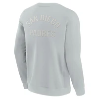 Unisex Fanatics Gray San Diego Padres Super Soft Pullover Crew Sweatshirt