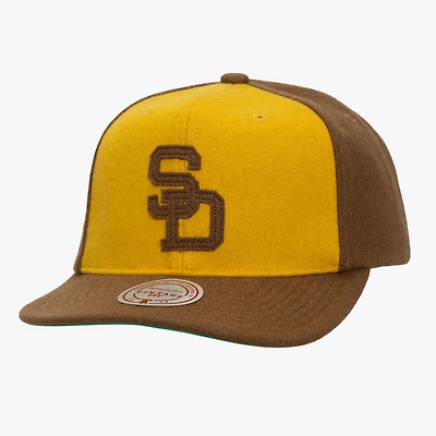 Chapeau unisexe doré San Diego Padres coupe vintage en laine Melton ajustable