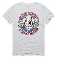 T-shirt unisexe Homage Ash San Diego Padres MLB x Grateful Dead Americana Tri-Blend