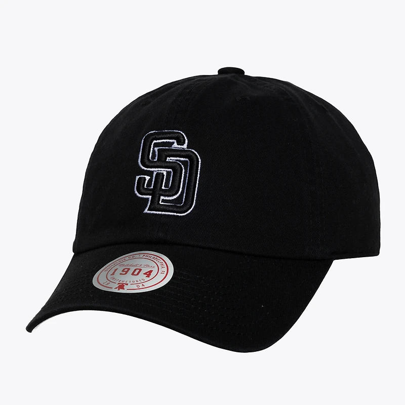 Unisex Mitchell & Ness Black & White San Diego Padres 1904 Strapback Adjustable Hat