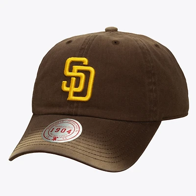Casquette unisexe Mitchell & Ness marron San Diego Padres 1904 Soft Wash ajustable