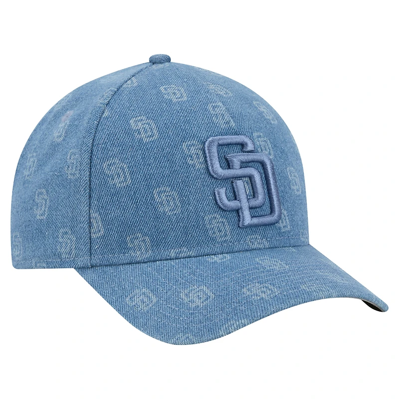 Casquette unisexe New Era Denim San Diego Padres A-Frame 9FORTY ajustable