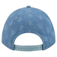 Unisex New Era  Denim San Diego Padres A-Frame 9FORTY Adjustable Hat