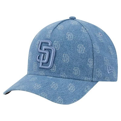 Unisex New Era  Denim San Diego Padres A-Frame 9FORTY Adjustable Hat