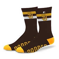 Chaussettes unisexes Starter San Diego Padres Team Color Two-Stripe Crew