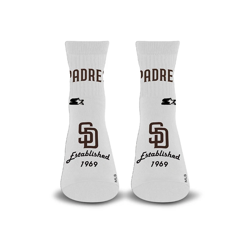 Chaussettes unisexe Starter blanches San Diego Padres Established Stencil