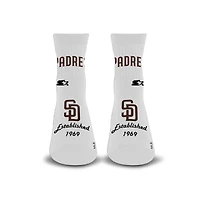 Chaussettes unisexe Starter blanches San Diego Padres Established Stencil