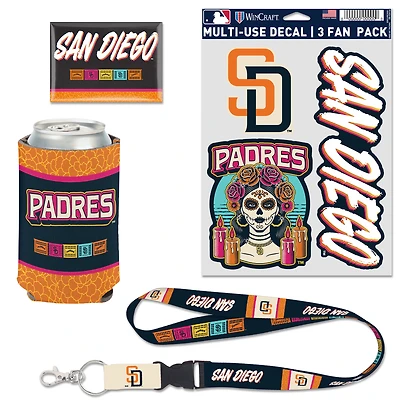 Pack de 4 articles WinCraft San Diego Padres 2026 City Connect pour supporters