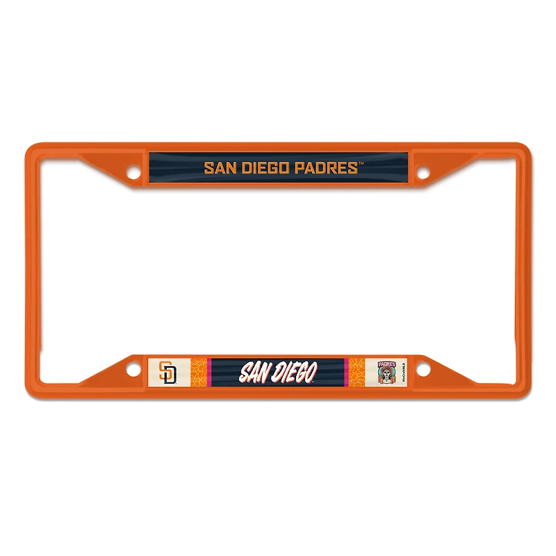 Cadre de plaque d'immatriculation en métal découpé au laser WinCraft San Diego Padres 2026 City Connect