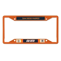 Cadre de plaque d'immatriculation en métal découpé au laser WinCraft San Diego Padres 2026 City Connect