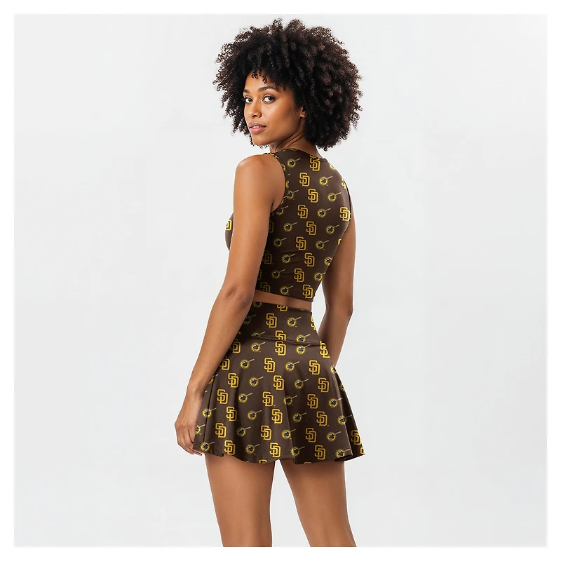 Ensemble débardeur et jupe-short en tricot marron Sport Concepts pour femmes des Padres de San Diego