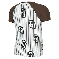 Haut raglan à fines rayures Outbound blanc des Padres de San Diego Concepts Sport pour femme