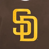 T-shirt à col en V strass San Diego Padres Game Day de New Era pour femme marron