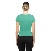 T-shirt à col en V turquoise San Diego Padres Summer City Connect pour femme New Era