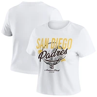 T-shirt court blanc effet vieilli pour bébé WEAR by Erin Andrews des Padres de San Diego femmes