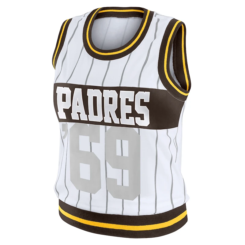 Débardeur sportif blanc des Padres de San Diego pour femmes WEAR by Erin Andrews
