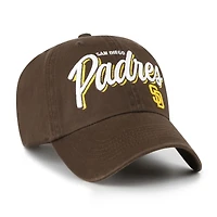 Casquette ajustable Ariana Clean Up marron 47 pour femme des Padres de San Diego