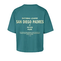 Women's '47  Teal San Diego Padres Contemporary Basics Leon City T-Shirt