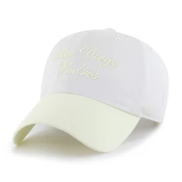 Women's '47 White/Yellow San Diego Padres Gelato Two-Tone Clean Up Adjustable Hat