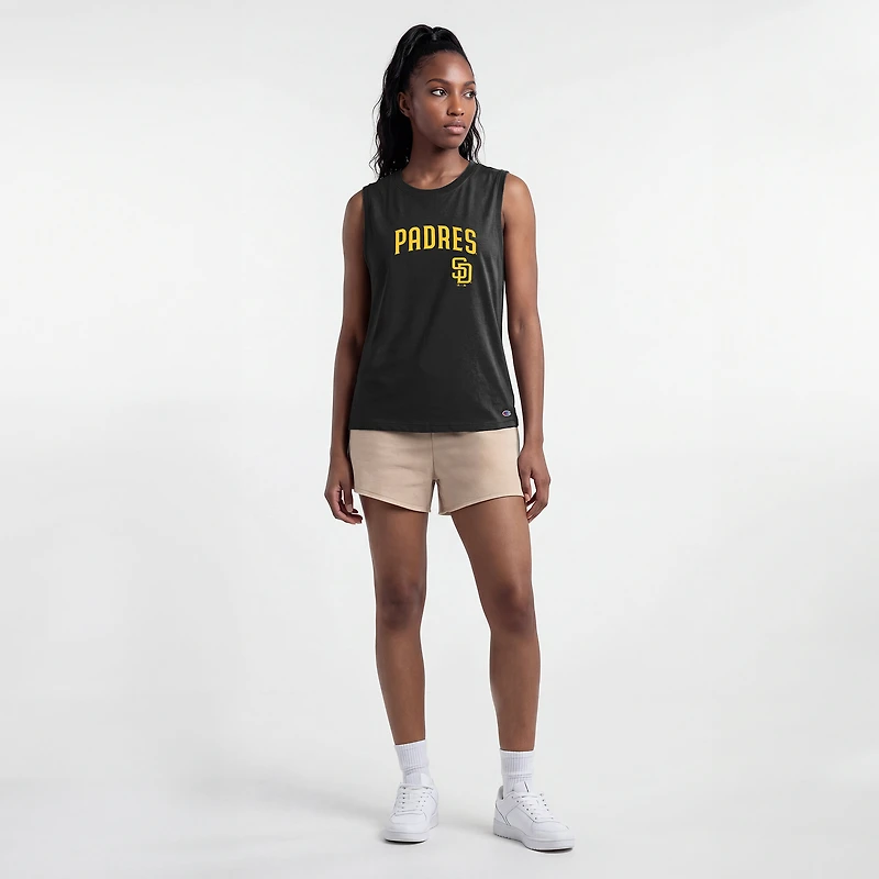 Women's Champion  Black San Diego Padres Muscle Tank Top