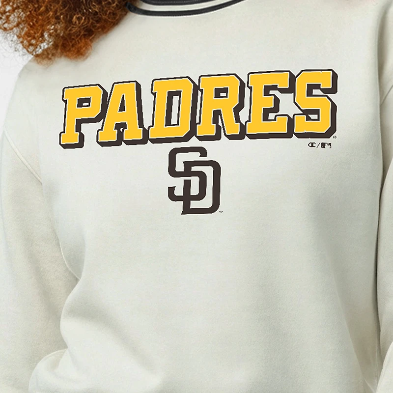 Women's Champion Cream San Diego Padres Reverse Weave Sweatshirt