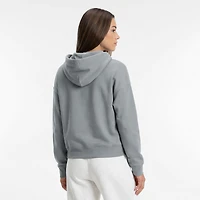 Women's Champion Heather Gray San Diego Padres Distressed Powerblend Hoodie