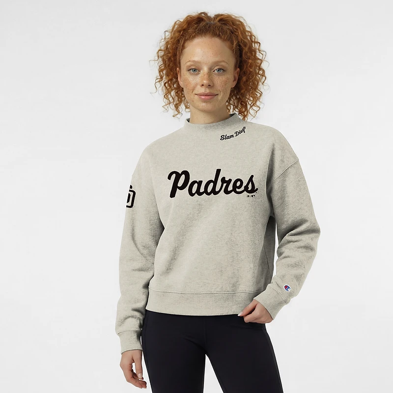 Sweat-shirt Champion Stone Triumph Tri-Blend pour femmes des Padres de San Diego