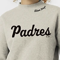 Women's Champion Stone San Diego Padres Triumph Tri-Blend Sweatshirt