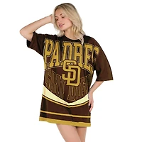 Robe de nuit marron en maille mosaïque des Padres San Diego, la marque Concepts Sport, pour femme