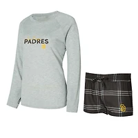 Ensemble haut à manches longues et short pour femme Concepts Sport San Diego Padres Petition