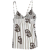 Women's Concepts Sport White San Diego Padres Reel Allover Print Tank Top & Shorts Sleep Set