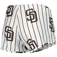 Women's Concepts Sport White San Diego Padres Reel Allover Print Tank Top & Shorts Sleep Set