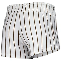 Concepts Sport - Short de nuit blanc à fines rayures San Diego Padres Reel pour femme