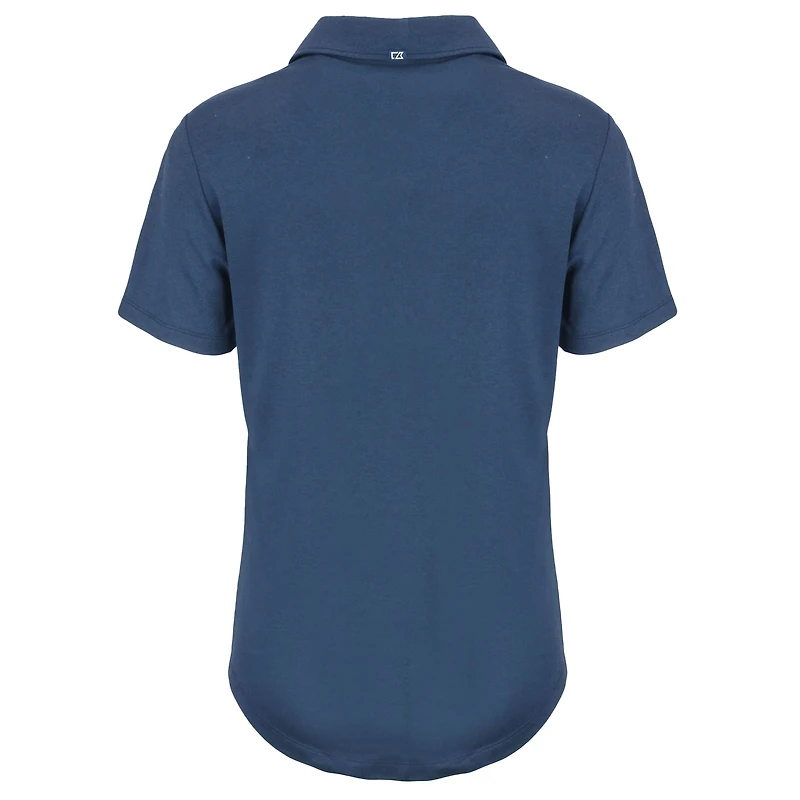 Women's Cutter & Buck Navy San Diego Padres Cooperstown Collection Coastline Epic Comfort Eco Recycled Polo