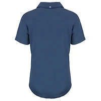 Women's Cutter & Buck Navy San Diego Padres Cooperstown Collection Coastline Epic Comfort Eco Recycled Polo