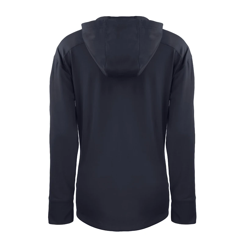 Sweat à capuche demi-zippé écologique recyclé Daybreak des Padres de San Diego pour femme, bleu marine, Cutter & Buck