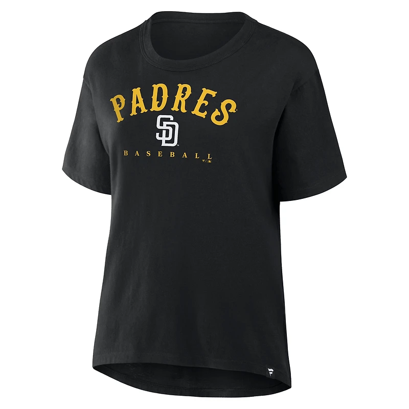 T-shirt Fanatics noir pour femme San Diego Padres Home Run Legacy