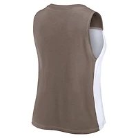Débardeur color-block Fanatics marron/blanc San Diego Padres pour femmes